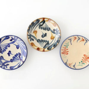 Toshin Kiln Round Plate Red Deigo 16cm/6.3in | Tsuboya Ware Yachimun