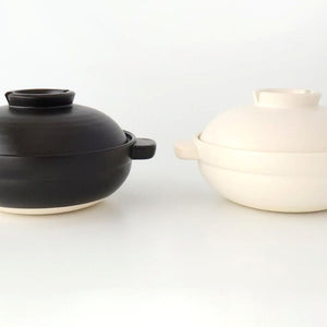 Kamoshika Dogu Store Donabe White Regular Size | Japanese Clay Pot