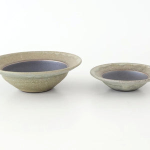 Small Rimmed Bowl Jade and Brown | Serving Bowl Shigaraki Ware