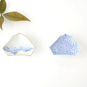 Mount Fuji-shaped Sauce Plate Brown Rim | Arita Ware