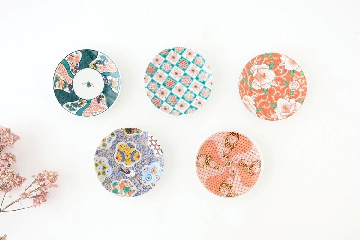 Kutani Art Sauce Plate Shochikubai | Kutani Ware