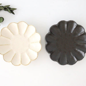 Chrysanthemum-shaped Small Plate White 12cm/4.7in | Mino Ware