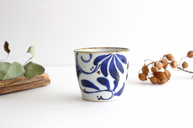 Soba Choko Blue Arabesque | Free Cup Hasami Ware