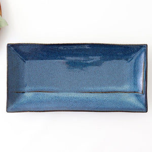 Plate L Indigo Blue Porcelain ORLO Mino Ware